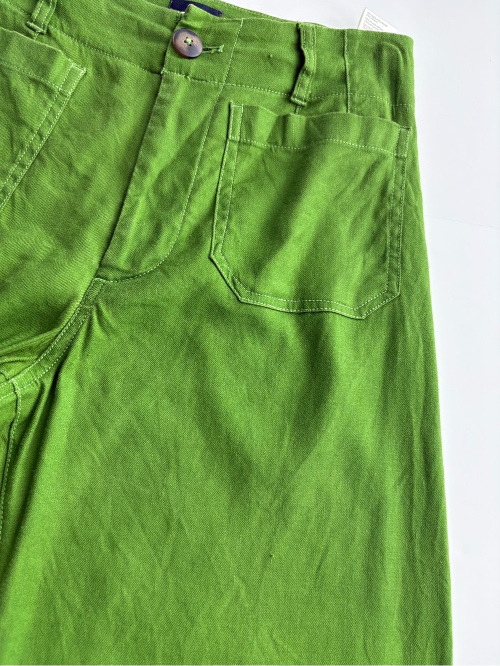 Anthropologie Maeve The Colette Green Linen Blend Wide Leg Pants 27 - Picture 12 of 14